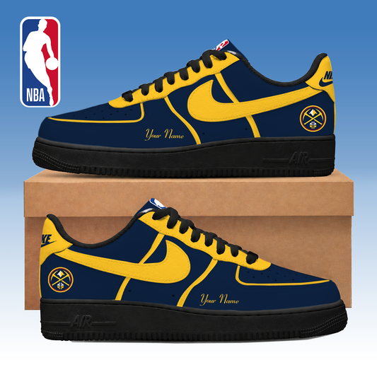 LIMITED EDITION - NEW CUSTOMIZED NBA08 DNU DENVER NUGGETS AF1 SNEAKERS