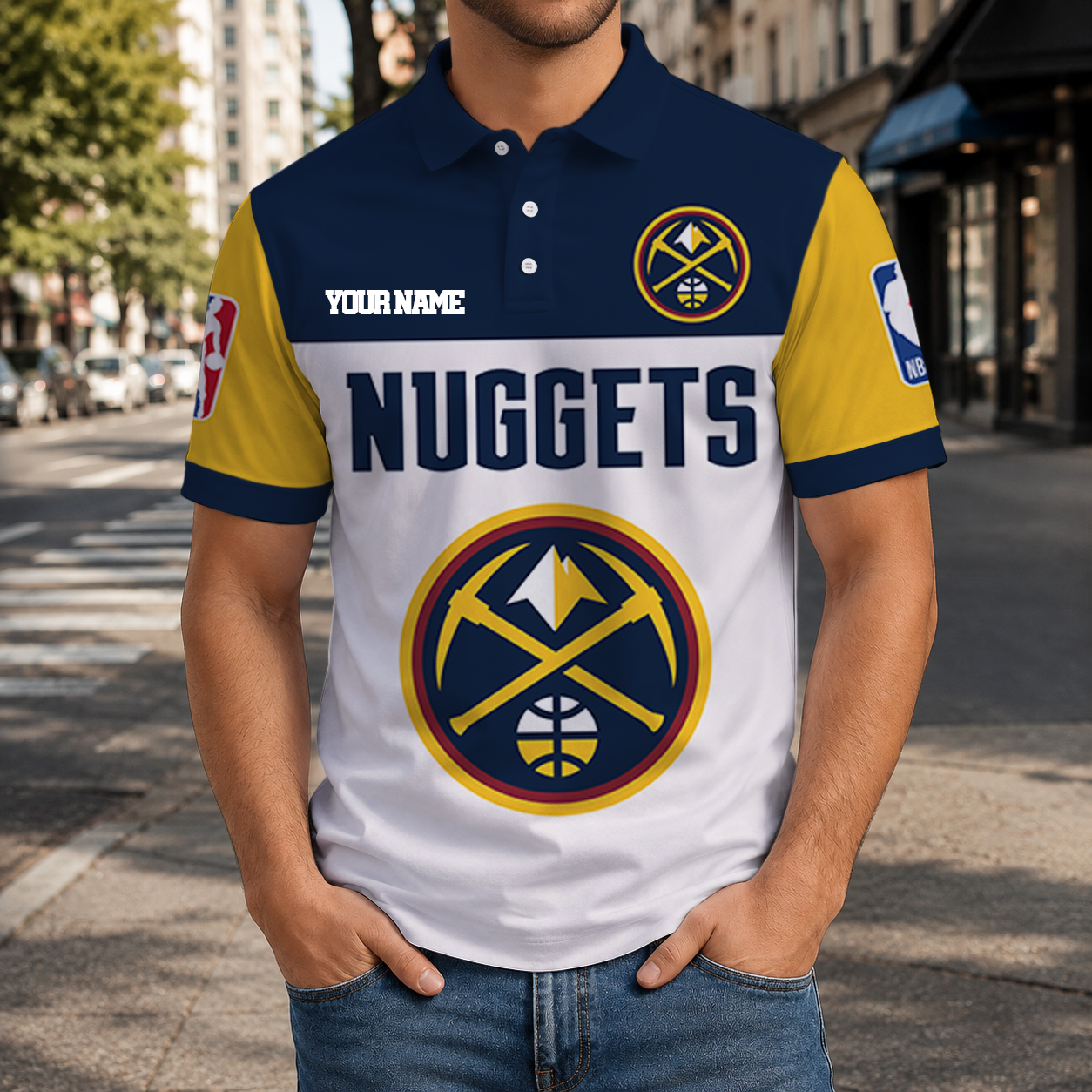 SPECIAL EDITION - NEW CUSTOMIZED NBA08 DNU DENVER NUGGETS T-SHIRT, POLO SHIRT, ZIP POLO SHIRT, SWEATSHIRT, HOODIE & ZIP HOODIE