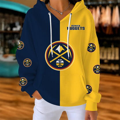 [HOT DEAL] NEW CUSTOMIZED NBA08 DNU DENVER NUGGETS  RIBBED HOODIE & SWEATSHIRT