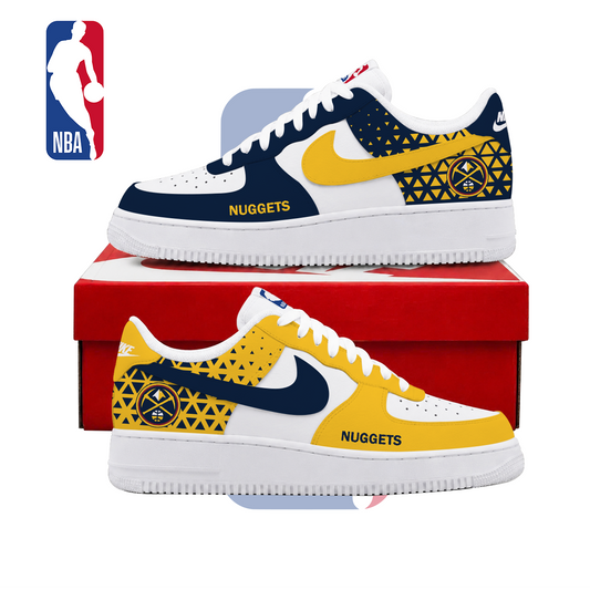 LIMITED EDITION - NEW CUSTOMIZED NBA08 DNU DENVER NUGGETS AF1 SHOES