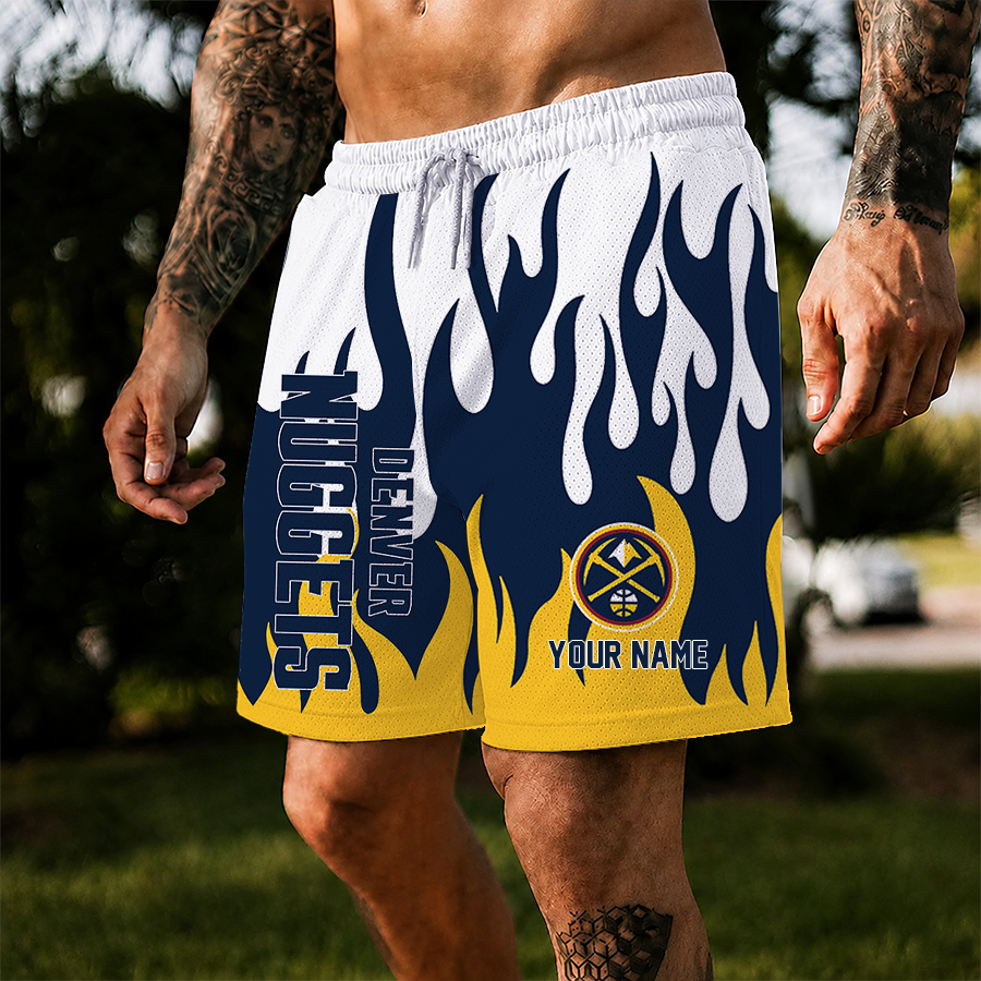 [HOT DEAL] NEW CUSTOMIZED NBA08 DNU DENVER NUGGETS SHORT PANTS