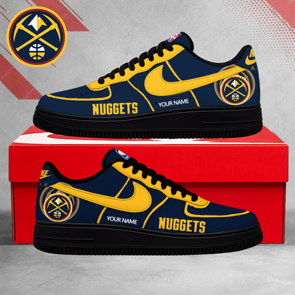 LIMITED EDITION - NEW CUSTOMIZED NBA08 DNU DENVER NUGGETS AF1 SNEAKERS
