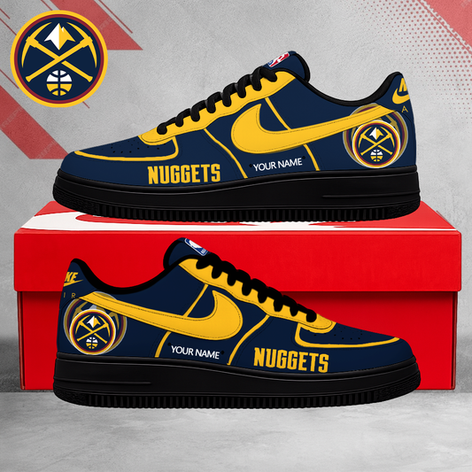 LIMITED EDITION - NEW CUSTOMIZED NBA08 DNU DENVER NUGGETS AF1 SNEAKERS