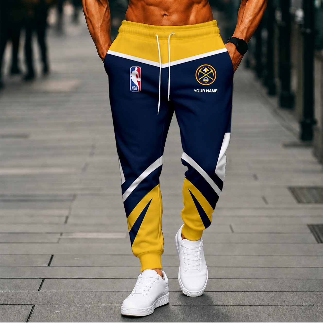 LIMITED EDITION - NEW CUSTOMIZED NBA08 DNU DENVER NUGGETS SWEATPANTS