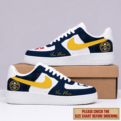 EXCLUSIVE EDITION - NEW CUSTOMIZED NBA08 DNU DENVER NUGGETS AF1 SNEAKERS