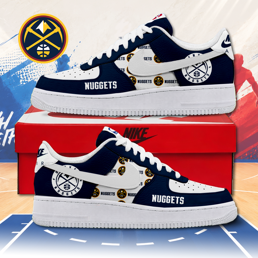 LIMITED EDITION - NEW CUSTOMIZED NBA08 DNU DENVER NUGGETS AF1 SNEAKERS