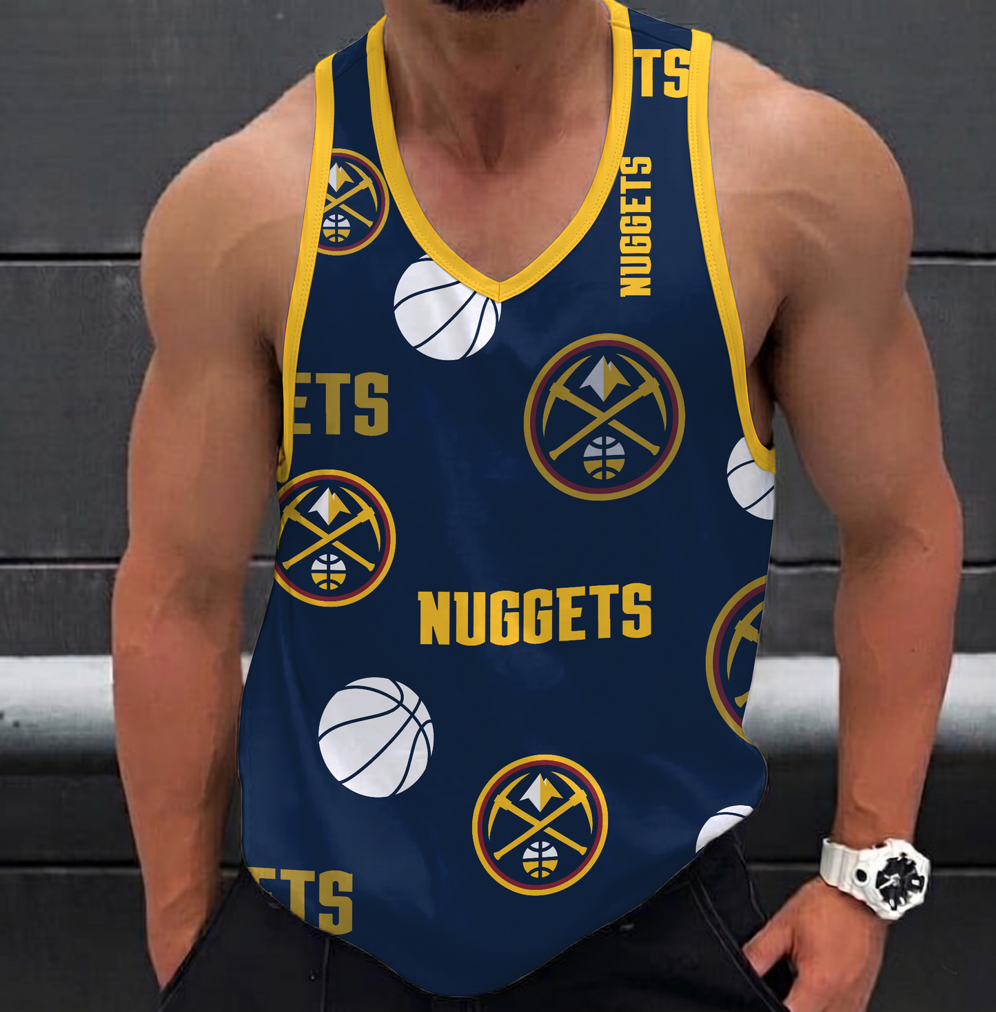 LIMITED EDITION - NEW CUSTOMIZED NBA08 DNU DENVER NUGGETS UNISEX TANK TOP