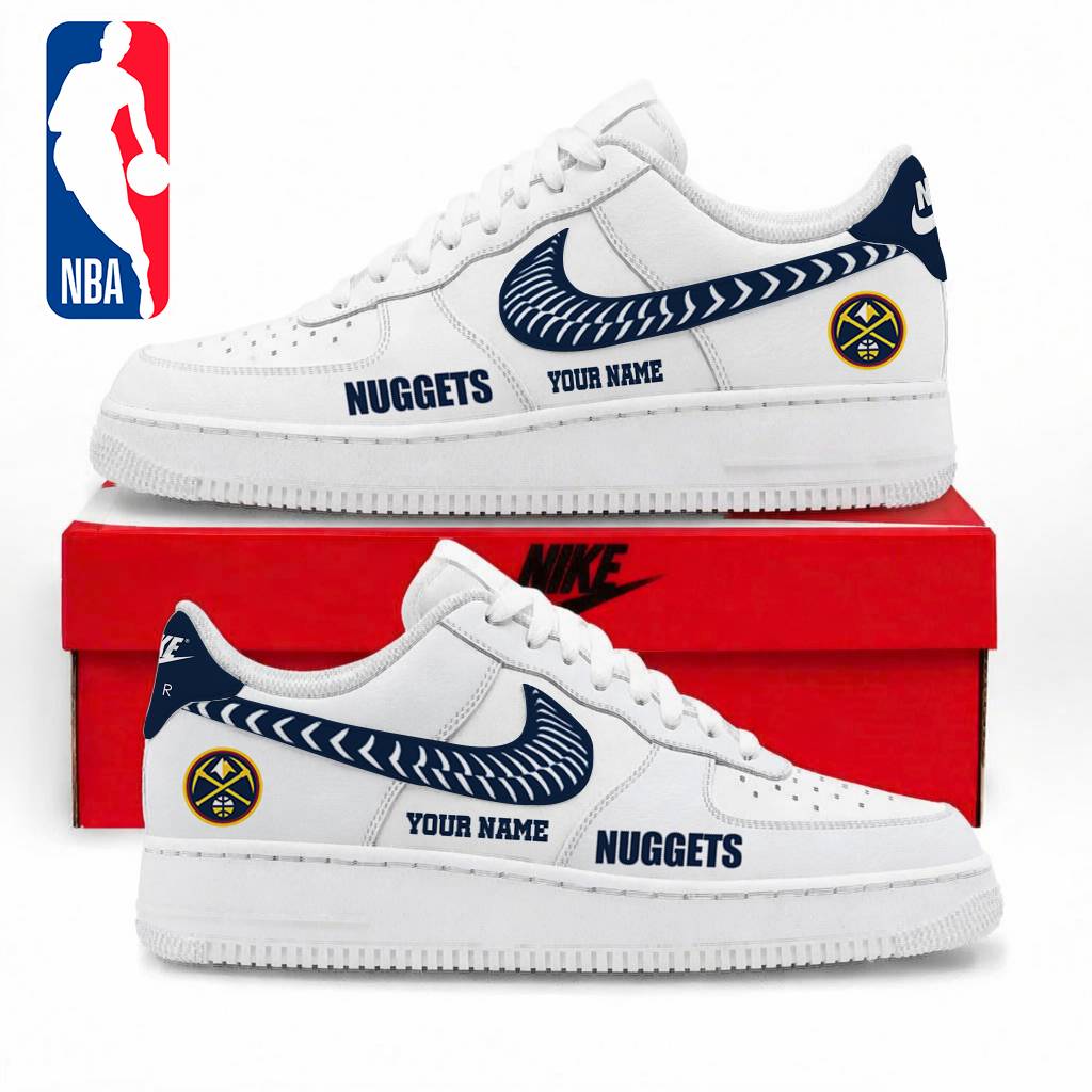 LIMITED EDITION - NEW CUSTOMIZED NBA08 DNU DENVER NUGGETS AF1 SNEAKERS