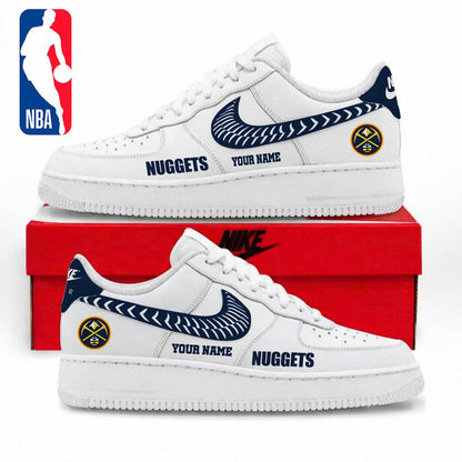 LIMITED EDITION - NEW CUSTOMIZED NBA08 DNU DENVER NUGGETS AF1 SNEAKERS