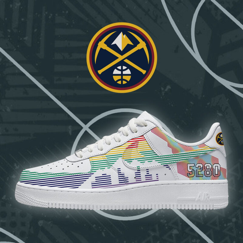 LIMITED EDITION - NEW CUSTOMIZED NBA08 DNU DENVER NUGGETS AF1 SHOES