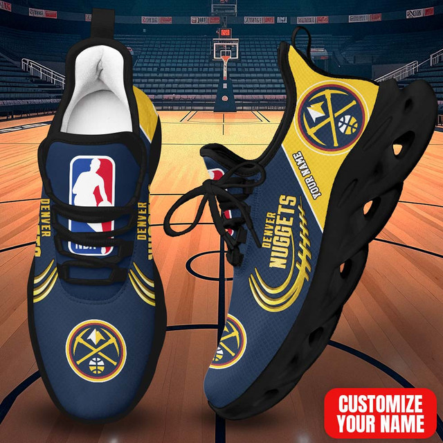 LIMITED EDITION - NEW CUSTOMIZED NBA08 DNU DENVER NUGGETS PREMIUM CLUNKY SNEAKERS