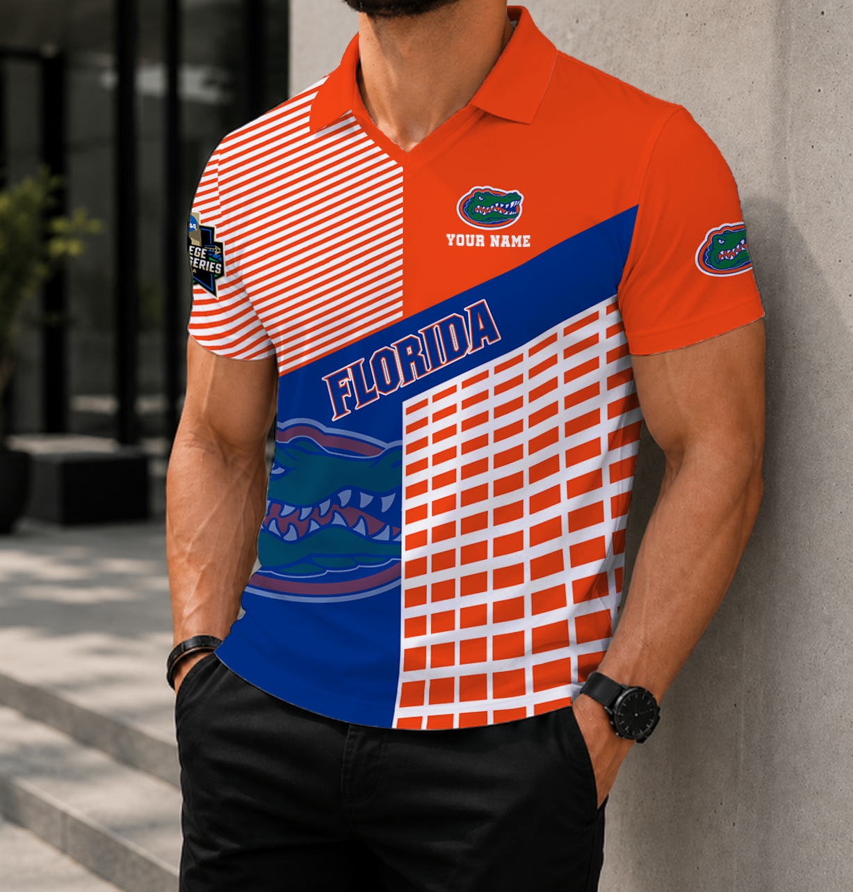 VIRAL EDITION - NEW CUSTOMIZED NCAA CWS08 FLG FLORIDA GATORS POLO SHIRT