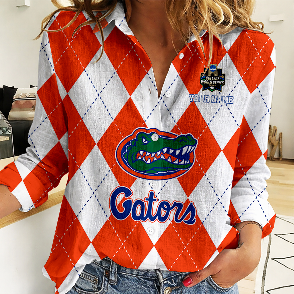 LIMITED DROP - NEW CUSTOMIZED | NCAA CWS08 FLG FL GATORS WOMEN CASUAL SHIRT FOR FAN