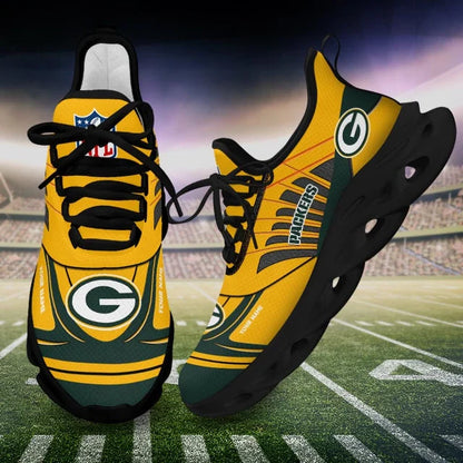 LIMITED EDITION - NEW CUSTOMIZED NFL08 GBP GREEN BAY PACKERS UNISEX MAX SOUL SHOES