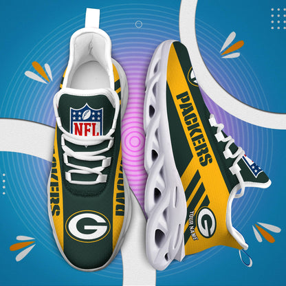 LIMITED EDITION - NEW CUSTOMIZED NFL08 GBP GREEN BAY PACKERS UNISEX MAX SOUL SHOES