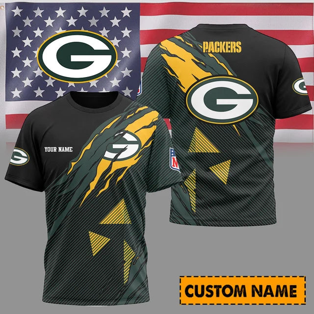 LIMITED EDITION - NEW CUSTOMIZED NFL08 GBP GREEN BAY PACKERS T-SHIRT, POLO SHIRT, ZIP POLO SHIRT, SWEATSHIRT, HOODIE & ZIP HOODIE
