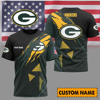 LIMITED EDITION - NEW CUSTOMIZED NFL08 GBP GREEN BAY PACKERS T-SHIRT, POLO SHIRT, ZIP POLO SHIRT, SWEATSHIRT, HOODIE & ZIP HOODIE