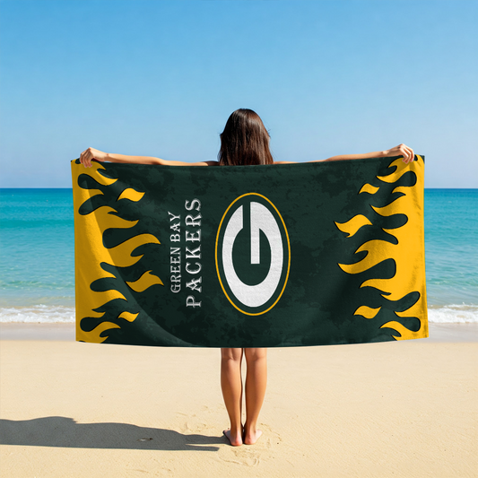LIMITED EDITION - NEW CUSTOMIZED NFL08 GBP GREEN BAY PACKERS BEACH TOWEL FOR FAN