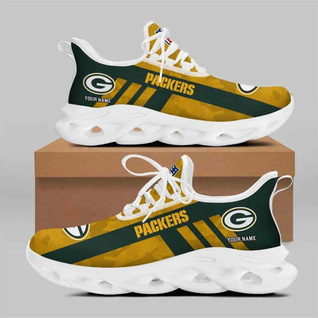 LIMITED EDITION - NEW CUSTOMIZED NFL08 GBP GREEN BAY PACKERS UNISEX MAX SOUL SHOES