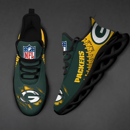 LIMITED EDITION - NEW CUSTOMIZED NFL08 GBP GREEN BAY PACKERS UNISEX MAX SOUL SHOES