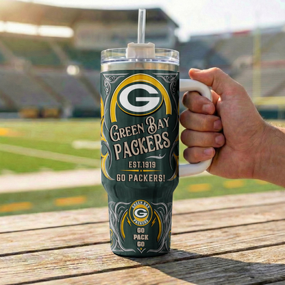 LIMITED EDITION - NEW CUSTOMIZED NFL08 GBP GREEN BAY PACKERS 40OZ TUMBLER