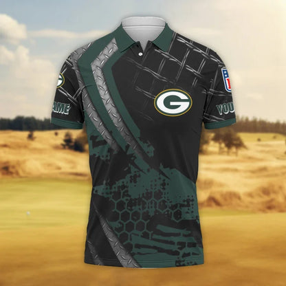 LIMITED EDITION - NEW CUSTOMIZED NFL08 GBP GREEN BAY PACKERS POLO SHIRT