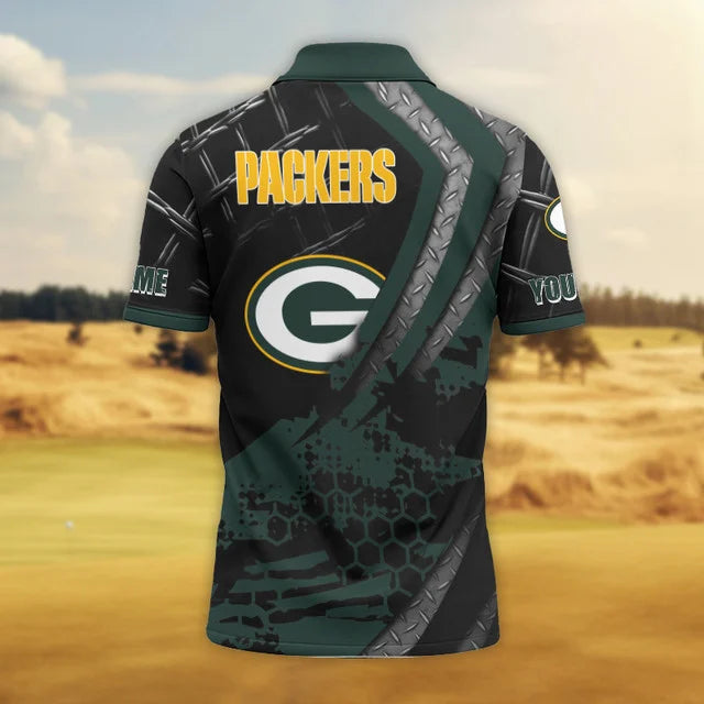 LIMITED EDITION - NEW CUSTOMIZED NFL08 GBP GREEN BAY PACKERS POLO SHIRT