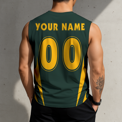 LIMITED EDITION - NEW CUSTOMIZED NFL08 GBP GREEN BAY PACKERS MEN'S GYM SHIRT