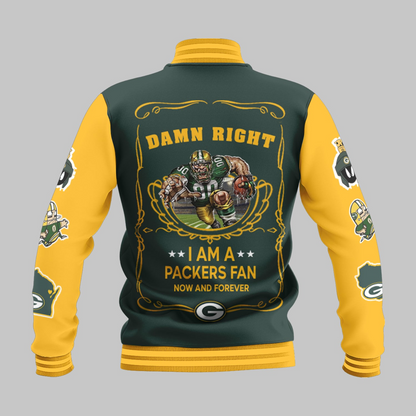 LIMITED EDITION - NEW CUSTOMIZED NFL08 GBP GREEN BAY PACKERS BASEBALL JACKET