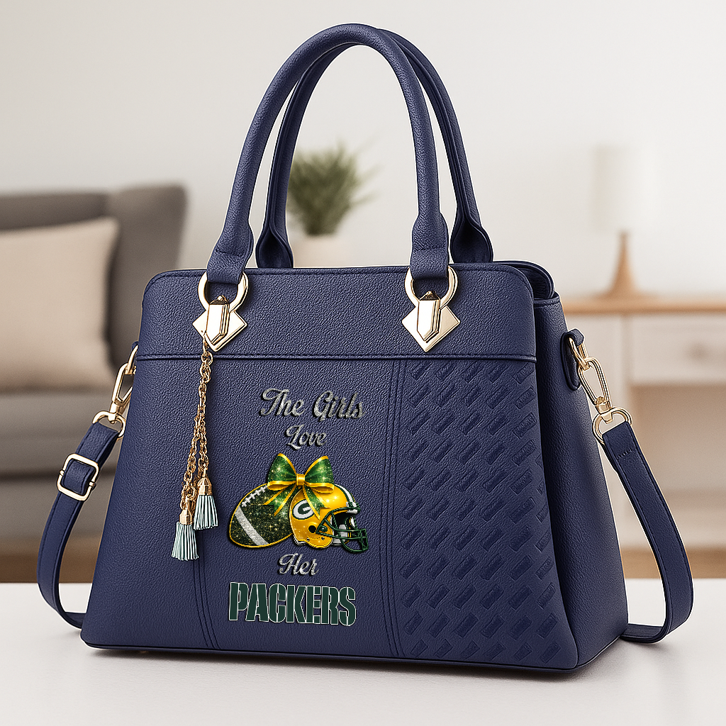 LIMITED EDITION - NEW CUSTOMIZED NFL08 GBP GREEN BAY PACKERS WOMEN'S ZIP HANDBAG MULTICOLOR