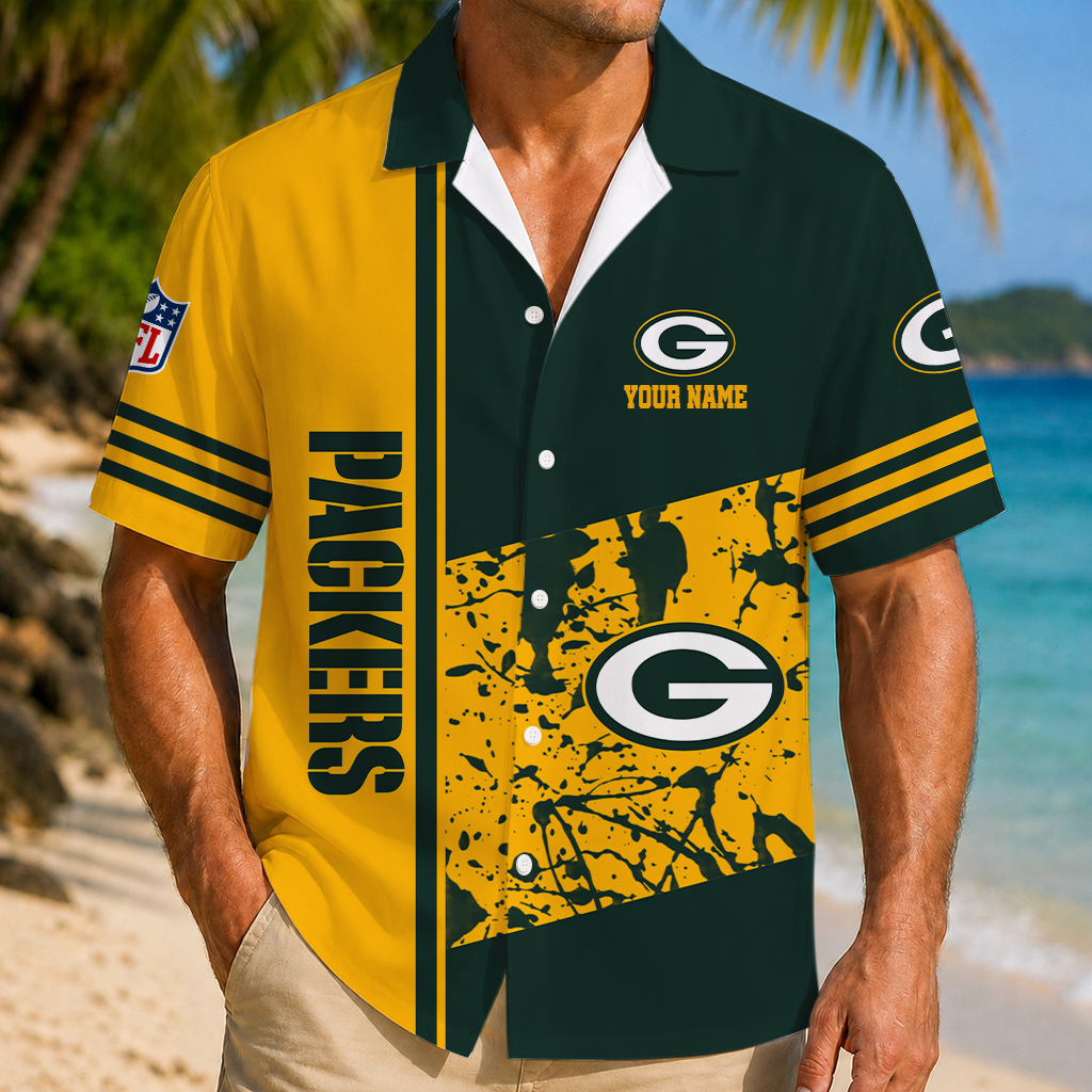 LIMITED EDITION - NEW CUSTOMIZED NFL08 GBP GREEN BAY PACKERS UNISEX HAWAIIAN SHIRT