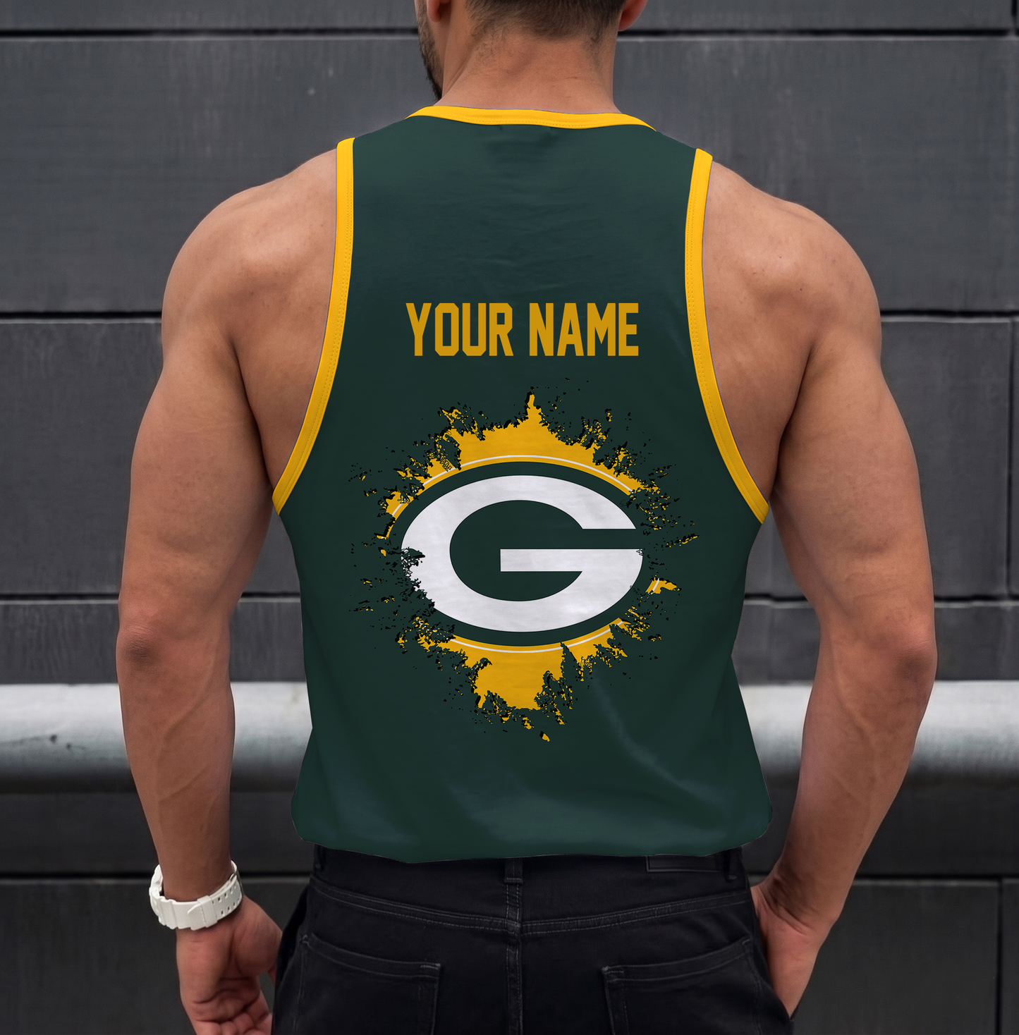 SPECIAL EDITION - NEW CUSTOMIZED NFL08 GBP GREEN BAY PACKERS UNISEX TANK TOP