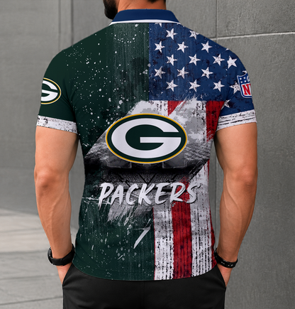 SPECIAL EDITION - NEW CUSTOMIZED NFL08 GBP GREEN BAY PACKERS POLO SHIRT