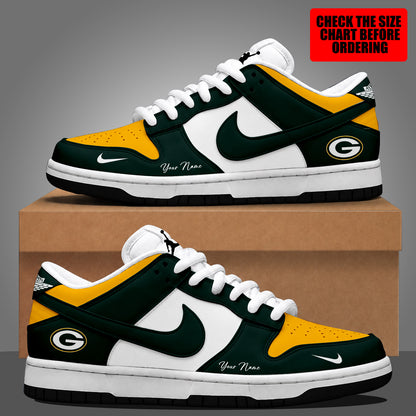 [SPECIAL OFFER] NEW CUSTOMIZED NFL08 GBP GREEN BAY PACKERS DUNK LOW SHOES