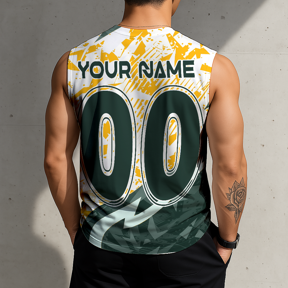 LIMITED EDITION - NEW CUSTOMIZED NFL08 GBP GREEN BAY PACKERS MEN'S GYM SHIRT