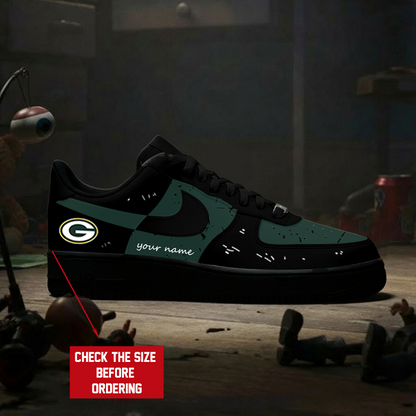 [SPECIAL OFFER] NEW CUSTOMIZED NFL08 GBP GREEN BAY PACKERS AF1 SNEAKERS