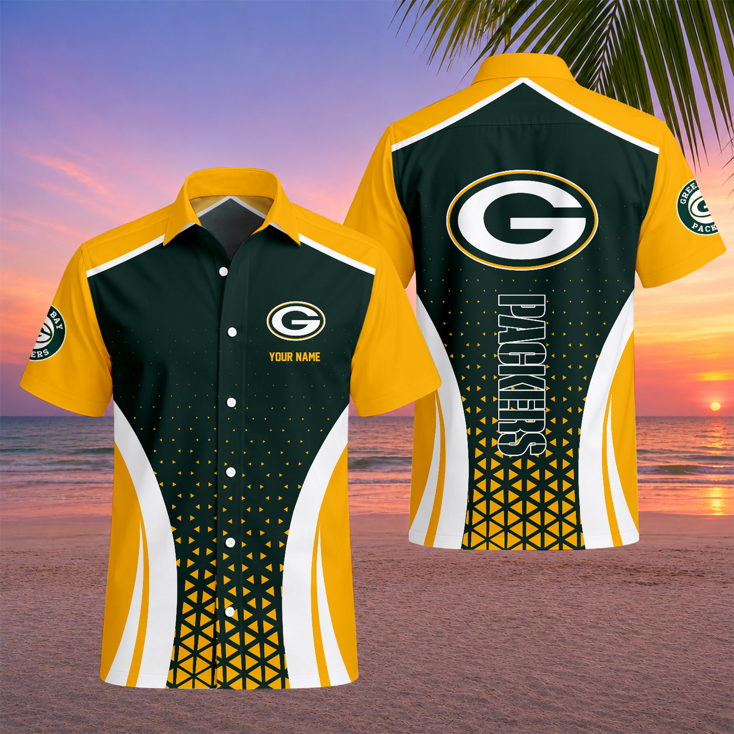 LIMITED EDITION - NEW CUSTOMIZED NFL08 GBP GREEN BAY PACKERS UNISEX HAWAIIAN SHIRT
