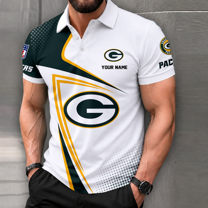 LIMITED EDITION - NEW CUSTOMIZED NFL08 GBP GREEN BAY PACKERS T-SHIRT, POLO SHIRT, ZIP POLO SHIRT, SWEATSHIRT, HOODIE & ZIP HOODIE