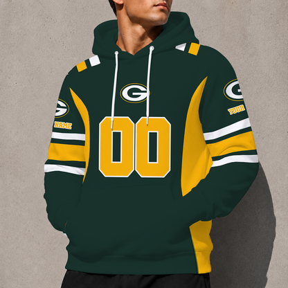 LIMITED EDITION - NEW CUSTOMIZED NFL08 GBP GREEN BAY PACKERS T-SHIRT, POLO SHIRT, ZIP POLO SHIRT, SWEATSHIRT, HOODIE & ZIP HOODIE