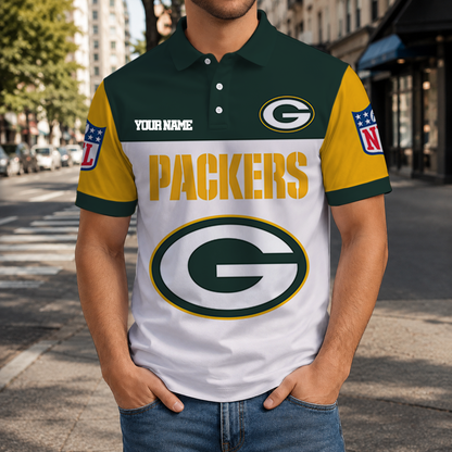 LIMITED EDITION - NEW CUSTOMIZED NFL08 GBP GREEN BAY PACKERS T-SHIRT, POLO SHIRT, ZIP POLO SHIRT, SWEATSHIRT, HOODIE & ZIP HOODIE