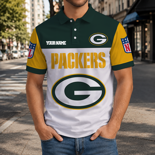 LIMITED EDITION - NEW CUSTOMIZED NFL08 GBP GREEN BAY PACKERS T-SHIRT, POLO SHIRT, ZIP POLO SHIRT, SWEATSHIRT, HOODIE & ZIP HOODIE