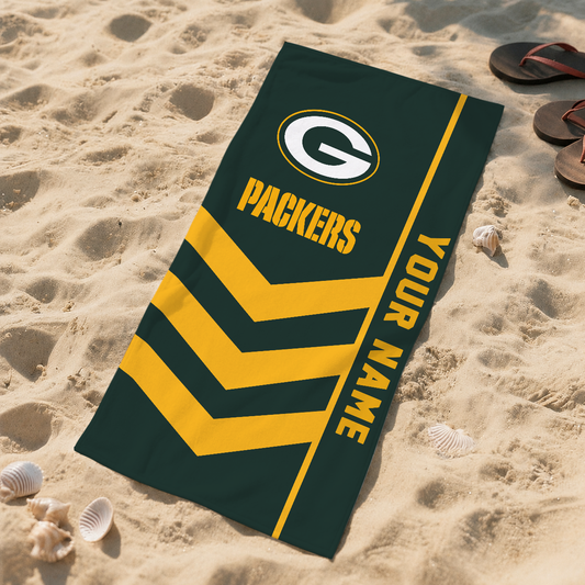SPECIAL EDITION - NEW CUSTOMIZED NFL08 GBP GREEN BAY PACKERS BEACH TOWEL