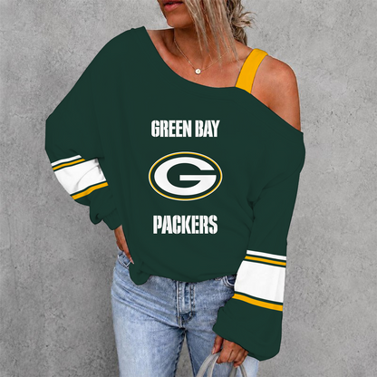 [SPECIAL OFFER] NEW CUSTOMIZED NFL08 GBP GREEN BAY PACKERS DROP SHOULDER SWEATSHIRT
