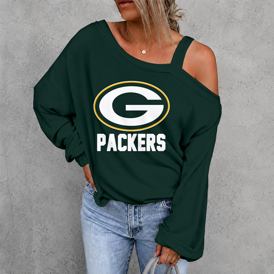 [SPECIAL OFFER] NEW CUSTOMIZED NFL08 GBP GREEN BAY PACKERS DROP SHOULDER SWEATSHIRT