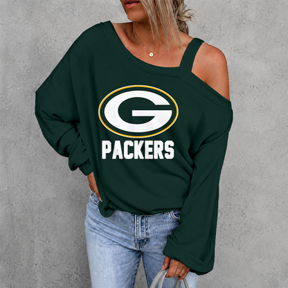 [SPECIAL OFFER] NEW CUSTOMIZED NFL08 GBP GREEN BAY PACKERS DROP SHOULDER SWEATSHIRT
