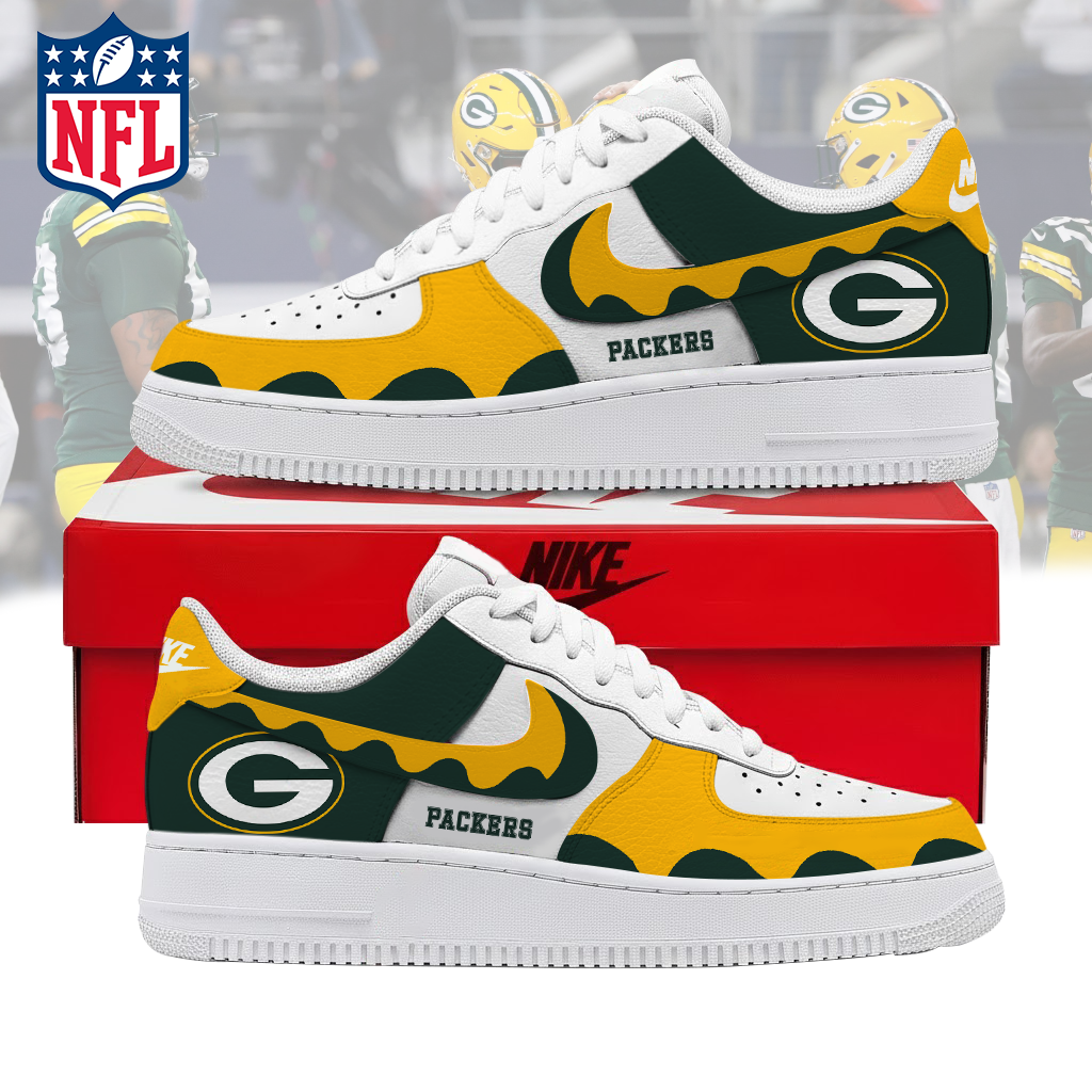 FINAL CLEARANCE - NEW CUSTOMIZED NFL08 GBP GREEN BAY PACKERS AF1 SNEAKERS