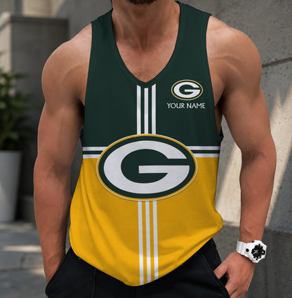 EXCLUSIVE EDITION - NEW CUSTOMIZED NFL08 GBP GREEN BAY PACKERS TANK TOP