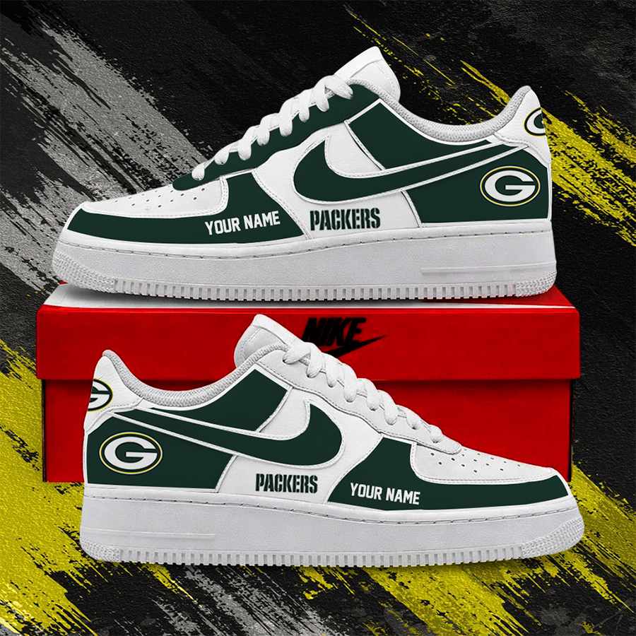 LIMITED EDITION - NEW CUSTOMIZED NFL08 GBP GREEN BAY PACKERS AF1 SHOES