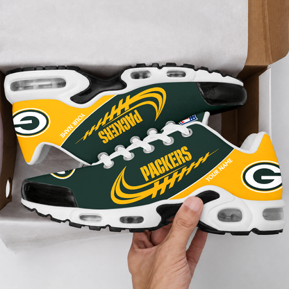 LIMITED EDITION - NEW CUSTOMIZED NFL08 GBP GREEN BAY PACKERS AIR MAX PLUS SNEAKERS