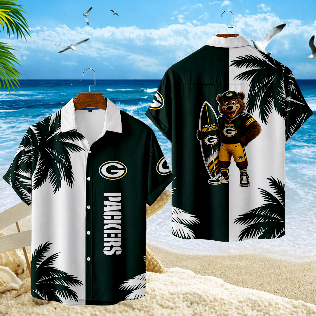 LIMITED EDITION - NEW CUSTOMIZED NFL08 GBP GREEN BAY PACKERS UNISEX HAWAIIAN SHIRT